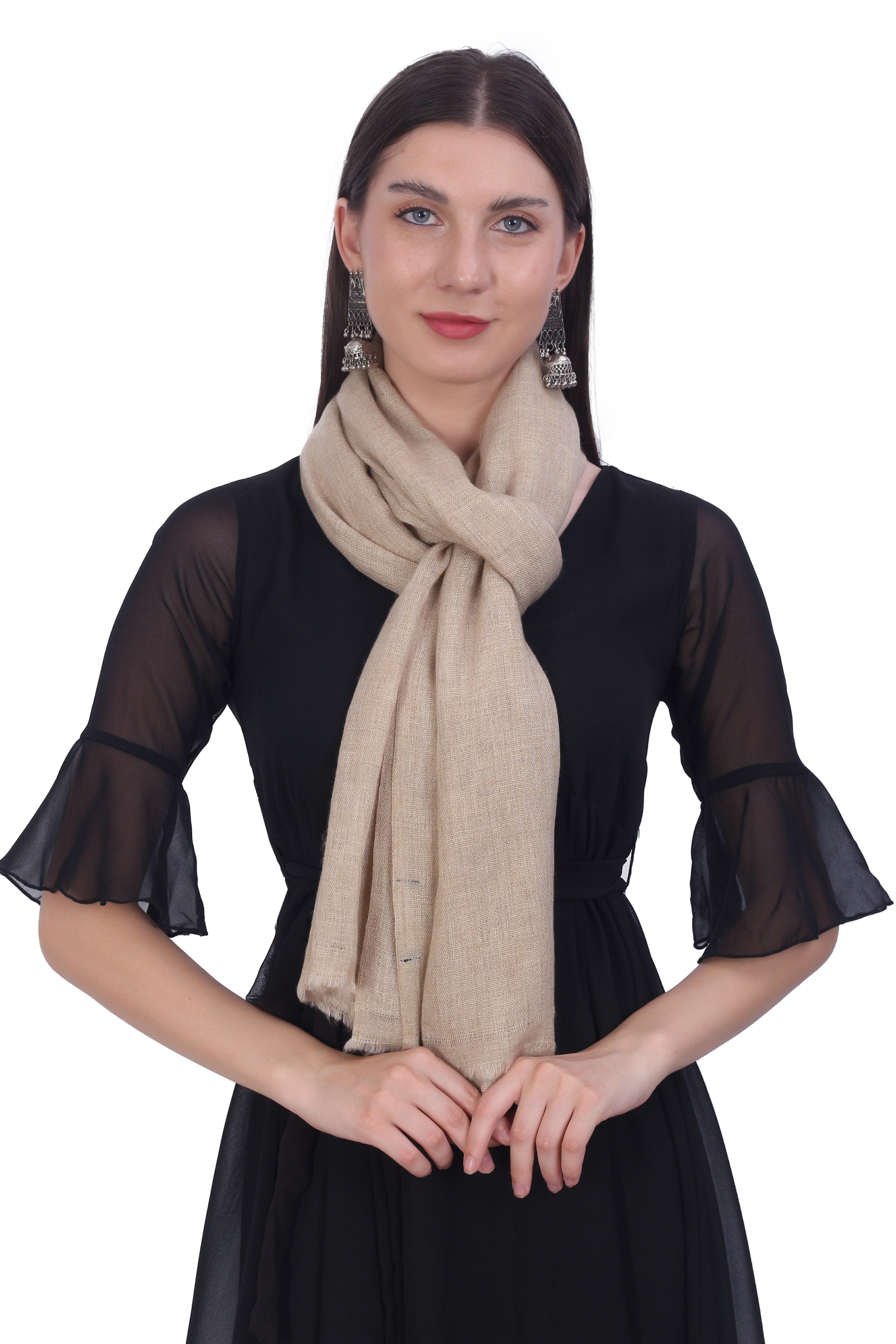Pashvilas Unisex Solid Cashmere Wool Scarf Toush