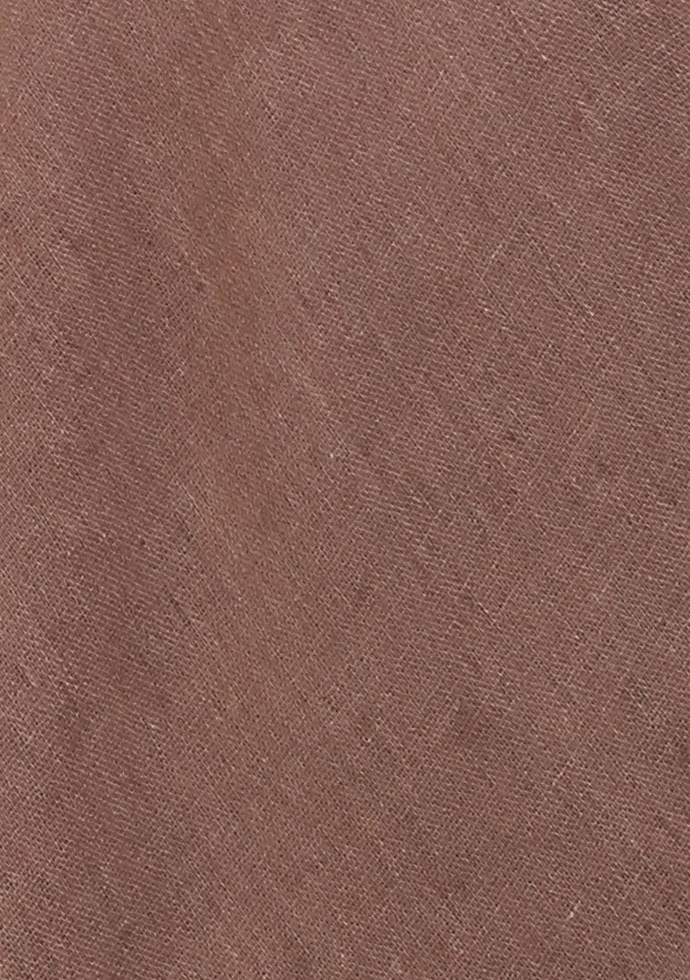 Pashvilas Unisex Solid Cashmere Wool Scarf Brown Color