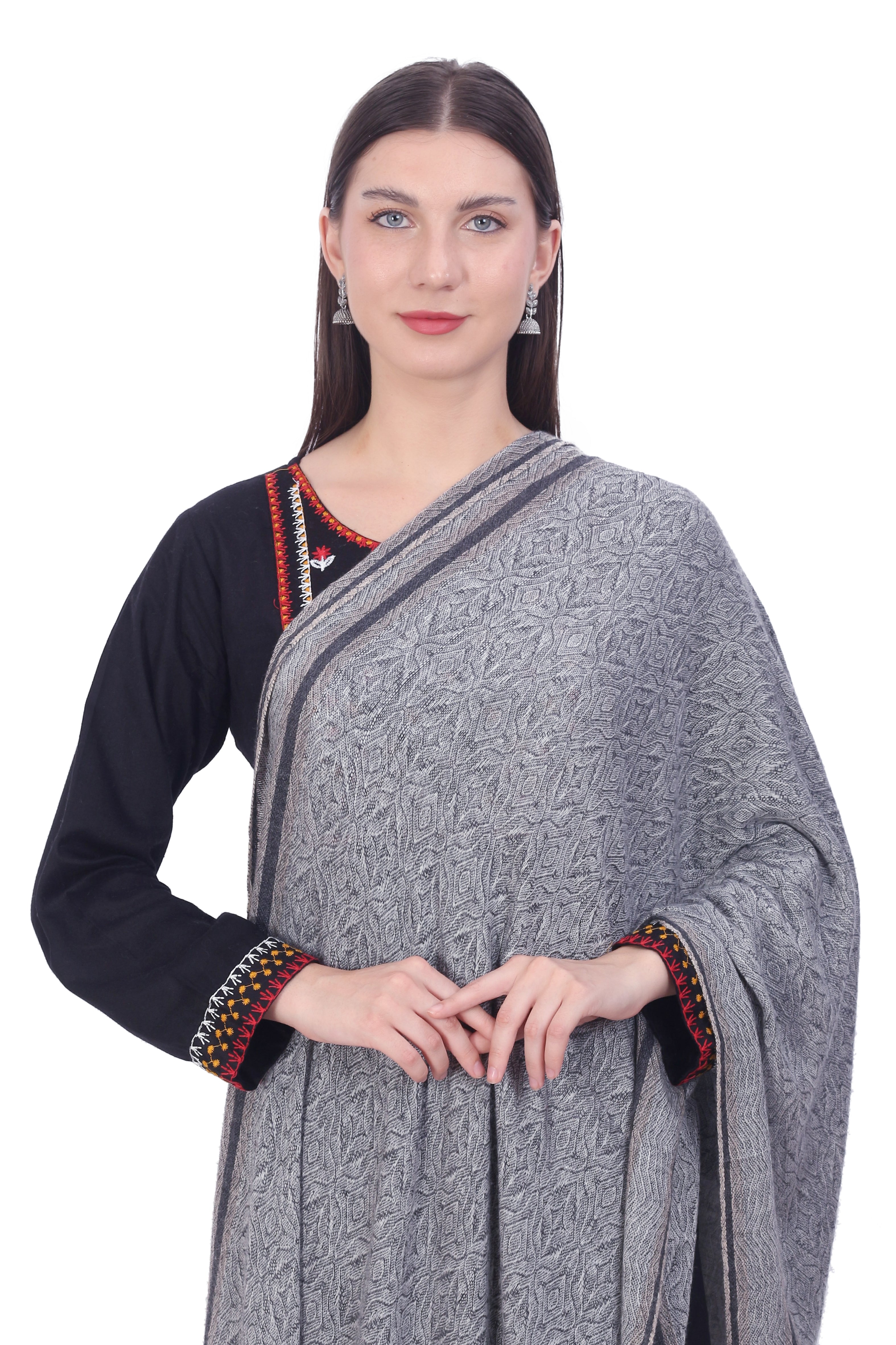 Pashvilas Unisex Designer Cashmere Fine wool Scarf Soft Warm Lightweight Manatee Color