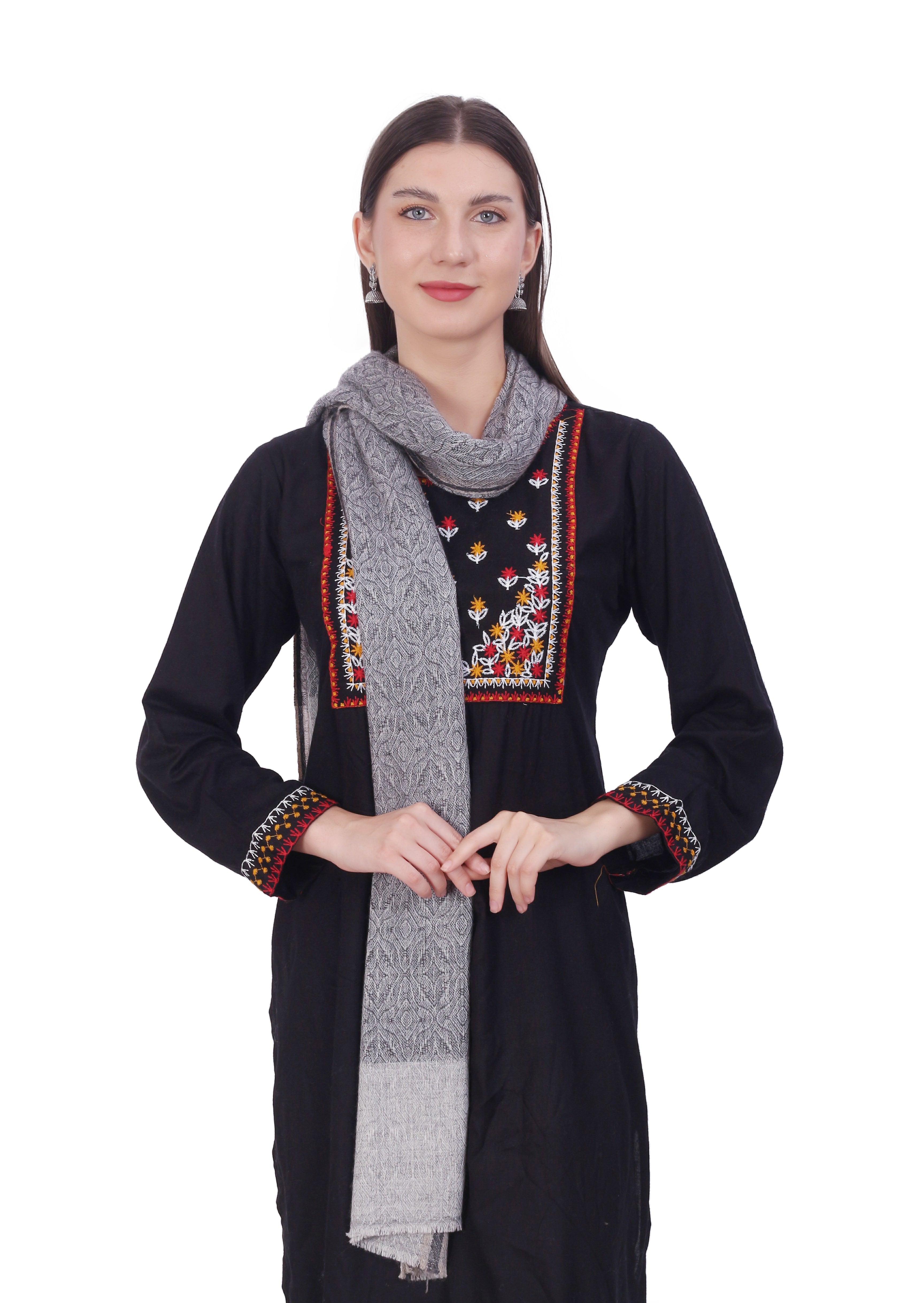 Pashvilas Unisex Designer Cashmere Fine wool Scarf Soft Warm Lightweight Manatee Color