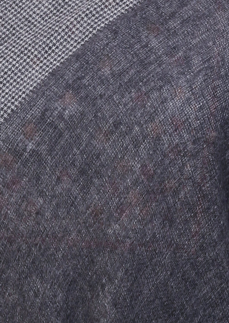 Pashvilas Unisex Designer Cashmere Fine wool Scarf Soft Warm Lightweight Dark Gray color